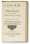 JOHNSON, SAMUEL. Irene: A Tragedy. 1749